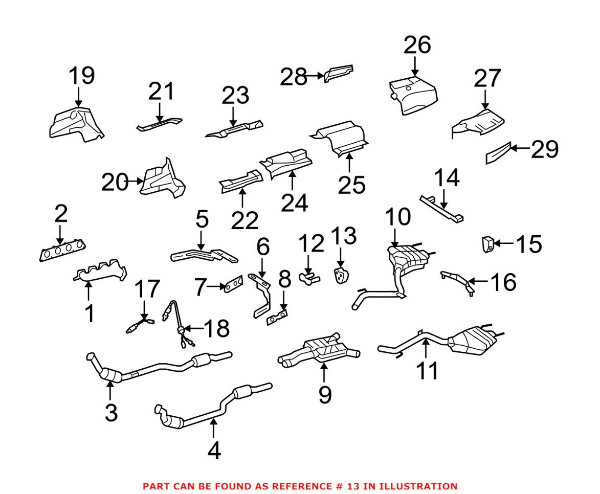 Mercedes Exhaust System Hanger 1294920282